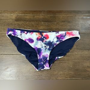Athleta watercolor bikini bottoms, size medium